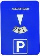 Parkscheibe mit Quarzuhr