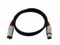 Kabel MC-05R,0,5m,schw/rot,XLR m/f,symm.