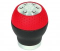 Schaltknauf Alu/Leder rot 6-teilig 5x Adapter + Inbus 968280
