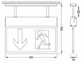 Fluchtweg-Leuchte mit LEDs FL-32W Pendel-Montage