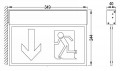 Fluchtweg-Leuchte LEDs FL-32W Wandausleger-Montage 235121