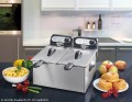 Edelstahl Doppel-Fritteuse Clatronic FR 3196