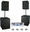 2400W SET 2xBoxen+2xSubwoofer+1xVerst�rker DJ-131