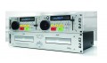 DJ PA Doppel CD-Player Party CD-Spieler Hollywood DJ-X3 silber
