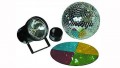 Disco Komplett-Set Party-Set Punktstrahler Farbwechsler Spiegelkugel 539059