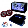 2700W Car-Set Verst�rker Subwoofer Basskiste Bassbox Boombox Kabel Boxen CAR-272