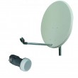 Set Satelliten Sch�ssel Single LNB Sat-Anlage 1