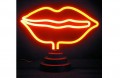 Neonfigur Neonlicht mit St�nder McVoice Lips