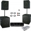 3200W PA Anlage Boxen Subwoofer Endstufe Mixer DJ-593