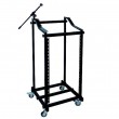 Studio-Rack Mikrofonhalter mit Rollen schwarz