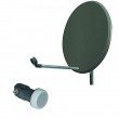 Set Satelliten Sch�ssel Single LNB Sat-Anlage 4