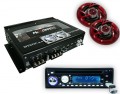 Auto Hifi SET 1350W Endstufe USB SD MP3 CD Autoradio 2-Wege Boxen CAR 399