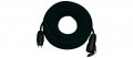 Netz-Verl�ngerung 10m black Schutzkappe Stecker/Buchse