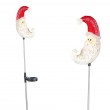 Solar-Gartenleuchten im Doppelpack Weihnachtsmann Halbmond Edelstahl Globo 33640