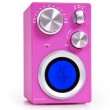 Tragbares Kompakt-Radio Weckerfunktion Thermometer Dantax P-870 pink rosa