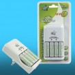 Ladeger�t + 4x 1,6 V Ni-Zn AA Akkus Batterielader Aufladestation HQ-Charger1.6V