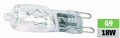 Leuchtmittel Spar Gl�hleuchte Halogen-Sparlampe G9 18W warmwei� dimmbar