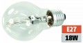 Halogen-Sparlampe E27 Gl�hlampen-Form 18W warm wei� 2700K 220Lm dimmbar 538385