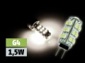 LED-Stiftsockellampe Leuchte G4 12V 25 SMD LEDs 72Lm warm wei� McShine 537245