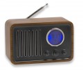 Miniradio Holz Design Radio Uhrenradio Thermometer Radiowecker Denver TR-39