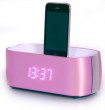 iPod Docking Station Lautsprecher mit FM Radio Uhr und Alarm Denver IFM-15 Pink