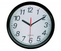 Design-Quarz-Wanduhr 225mm schwarzes Geh�use wei�es Ziffernblatt McVoice DQW-225