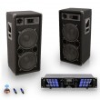 PA Anlage 3000W Boxen USB Verst�rker MP3 SD Endstufe Lautsprecher DJ System DJ-720
