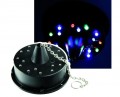 Motor f�r Spiegelkugeln 18 LEDs 5Upm Batteriebetrieb Dauerlicht Musikgesteuert 539158
