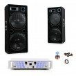 3000W PA Anlage Boxen Verst�rker Lautsprecher Endstufe Party Kabelset DJ-721