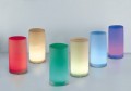 Tischleuchte Dekoleuchte Tischlampe LED Farbwechsler Glas Opaloptik Globo 2295