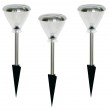 Solar Steckleuchte Gartenleuchte Gartenlampe Au�enleuchte 3er Set Globo 3381-3