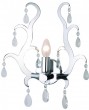Wandleuchte Wandlampe Wandstrahler Chrom Metall  Kristall klar Globo 63120W