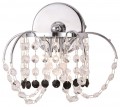 Wandleuchte Wandlampe Wandstrahler Kristallringe Edel klar Rot Globo 63130W
