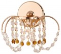 Wandleuchte Wandstrahler Wandlampe Kristallringe Gold  1x40W Globo 63131W