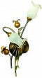 Wandlampe Dekolampe Wandleuchte Dekoleuchte Metall Blumen antik Globo 6833-2
