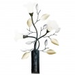 Wandleuchte Wandlampe Dekolampe Dekoration Blumen gold silber Globo 6834-3