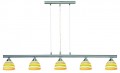 Deckenleuchte Deckenlampe Deckenstrahler Nickel Glas handbemalt Globo 68603-5