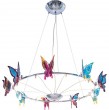 Deckenleuchte Deckenstrahler Deckenlampe Chrom Glasschmetterling Globo 68170-9