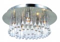 Deckenleuchte Deckenstrahler Deckenlampe Glastropfen Nickel Glas Globo 68300-8