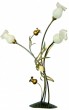 Tischlampe Dekolampe Wandleuchte Dekoleuchte Metall Blumen antik Globo 6833-3T