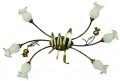 Deckenleuchte Deckenlampe Metall Antik Gold-Patiniert Lampe Licht Globo 6833-6D