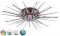 Deckenlampe LED-Effekte Deckenleuchte Fieberglas Chrom Globo Raptor 68526-12