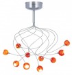 Deckenleuchte Deckenlampe Strahler Nickel Glas Orange Schwarz Globo 68162-10