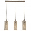 Pendelleuchte Pendellampe Glas Chrom Stahl geb�rstet Glas Kristall Esto Marylin