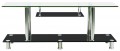 TV-Regal Fernsehtisch Sicherheitsglas TV-Tisch Stahlrohr Ablage chrom BHP Nelly
