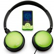 MP4-Player mit Kopfhörer Spieler Headset FM-Radio MP3 2GB Denver MPG-2042C violett
