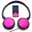 MP4-Player mit Kopfhörer Spieler Headset FM-Radio MP3 2GB Denver MPG-2042C violett