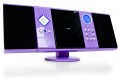 MP4-Player mit Kopfhörer Spieler Headset FM-Radio MP3 2GB Denver MPG-2042C violett
