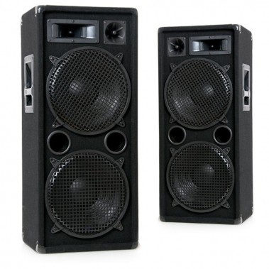 etc-shop 2000W PAAR PA Boxen 2 x 30 cm Bass Lautsprecher DJ-Pro 212