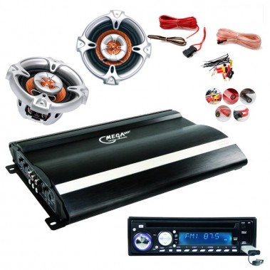 etc-shop 2400 Watt Auto SET Endstufe Boxen CD-Radio CAR-80